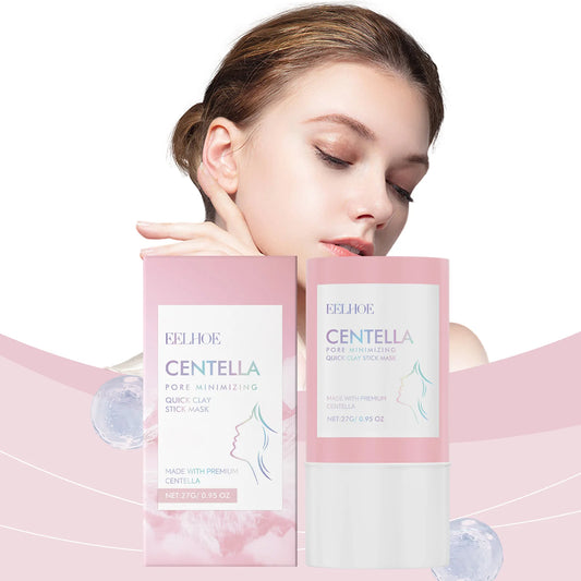 Centella Clay Stick Mask Deep Hydration Pore Minimizing Soothing Whitening Facial Care Fast Convenient Exfoliating Beauty Pink