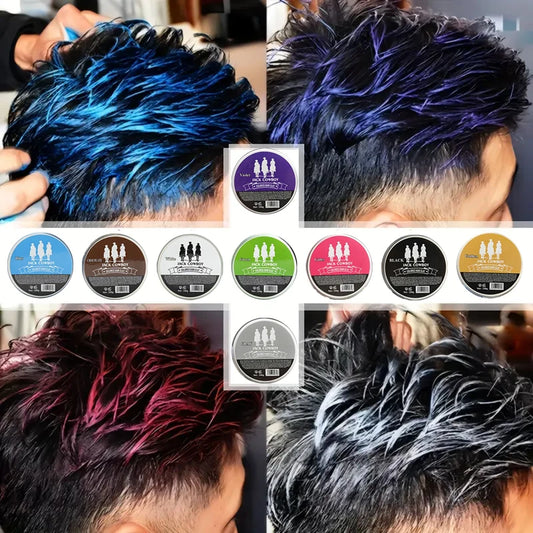 Temporary Hair Color Dye Mud,Color Hair mud Wax 9-color Hair Color Wax For Daily Party Cosplay,Men&Women's DIY Hair Color Cream
