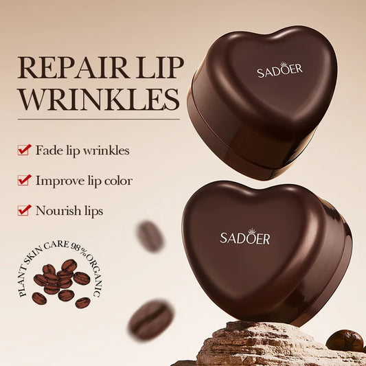 Coffee Lip Mask - Hydrating Overnight Treatment, Reduces Fine Lines & Dryness, Soothing & Plumping Winter Care