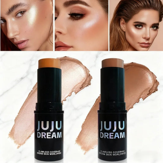 Multipurpose Face Highlighter Stick Natural Blush Cream Concealer Contouring Makeup Easy Blendable for Festive Gifts