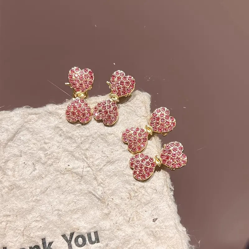 4pcs/set Elegant Mini Rhinestones Bow Hairpins For Women Girls Sweet Hair Ornament Small Hair Clips Fashion Hair Accessories