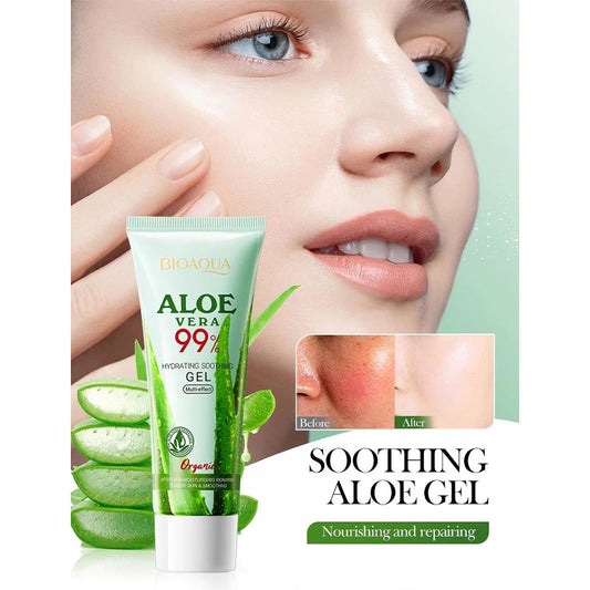 Aloe Vera Gel 100% Natural For Face And Body, Hydrating Moisturizing Soothing Skin For Sunburn Relief, Acne, After Sun Care 50g