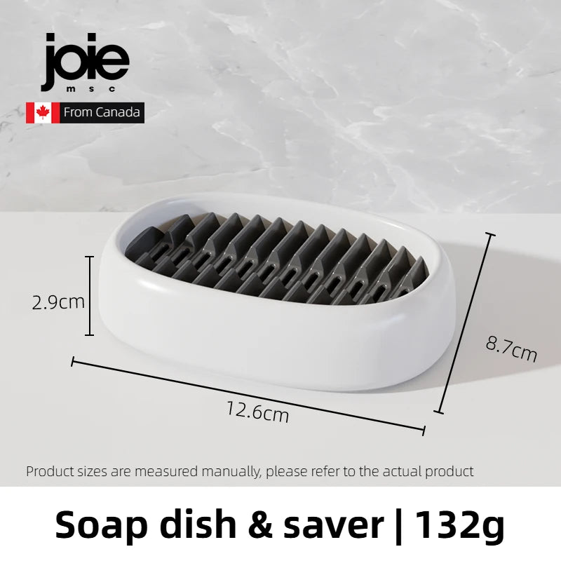 Joie Silicone Soap Dish Soap Saver Drain Soap Tray Self Draining Soap Holder Bathroom Soap Rack Shower Soap Storage Rack