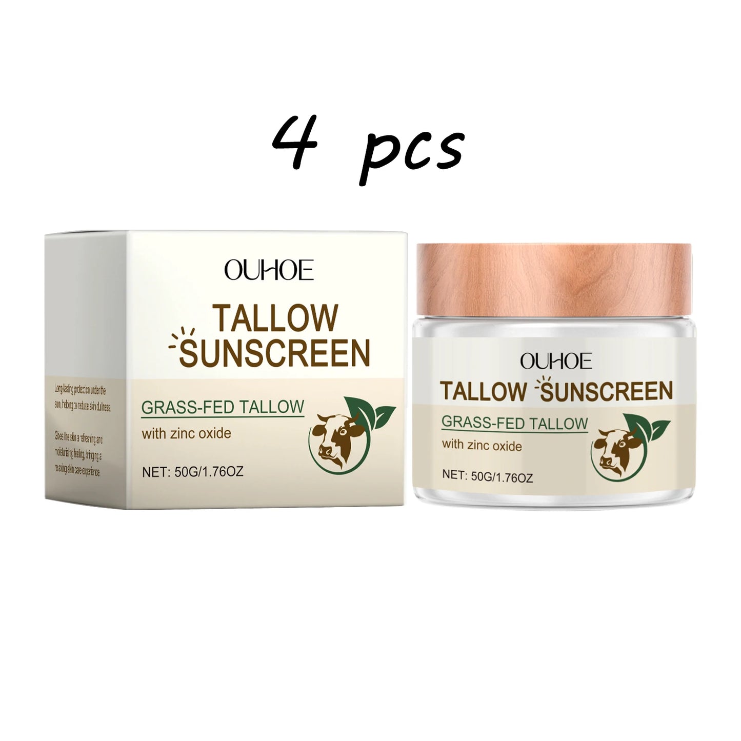Ouhoe Moisturizing Sunscreen Tallow Balm Prevent UV Refreshing Non-greasy Reduce Dryness Promote Skin Health Sunscreen Cream