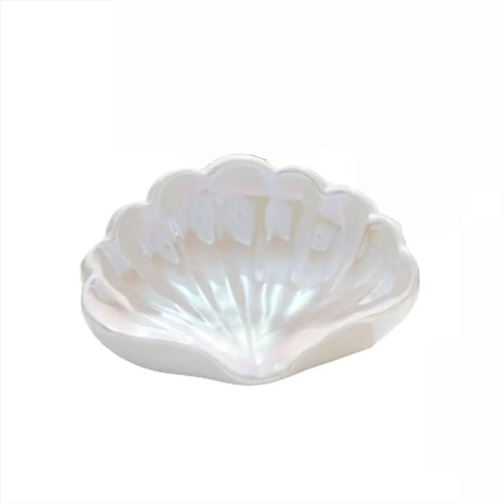 Cute Ceramic Shell Storage Box Self Draining Multi-Purpose Swan Soap Case Sea Shell Shape Waterproof Soap Dish Household