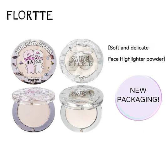 FLORTTE BUNNY Single Highlight Powder Facial Highgloss Natural Brightening Blush Cream Brightening Liftup Face 3D Stereoscopic