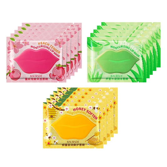 5/10pcs/lot Collagen Nourishing Lip Mask Moisturizing Fruits Essence Firming Anti Wrinkle Lip Patch Skin Care