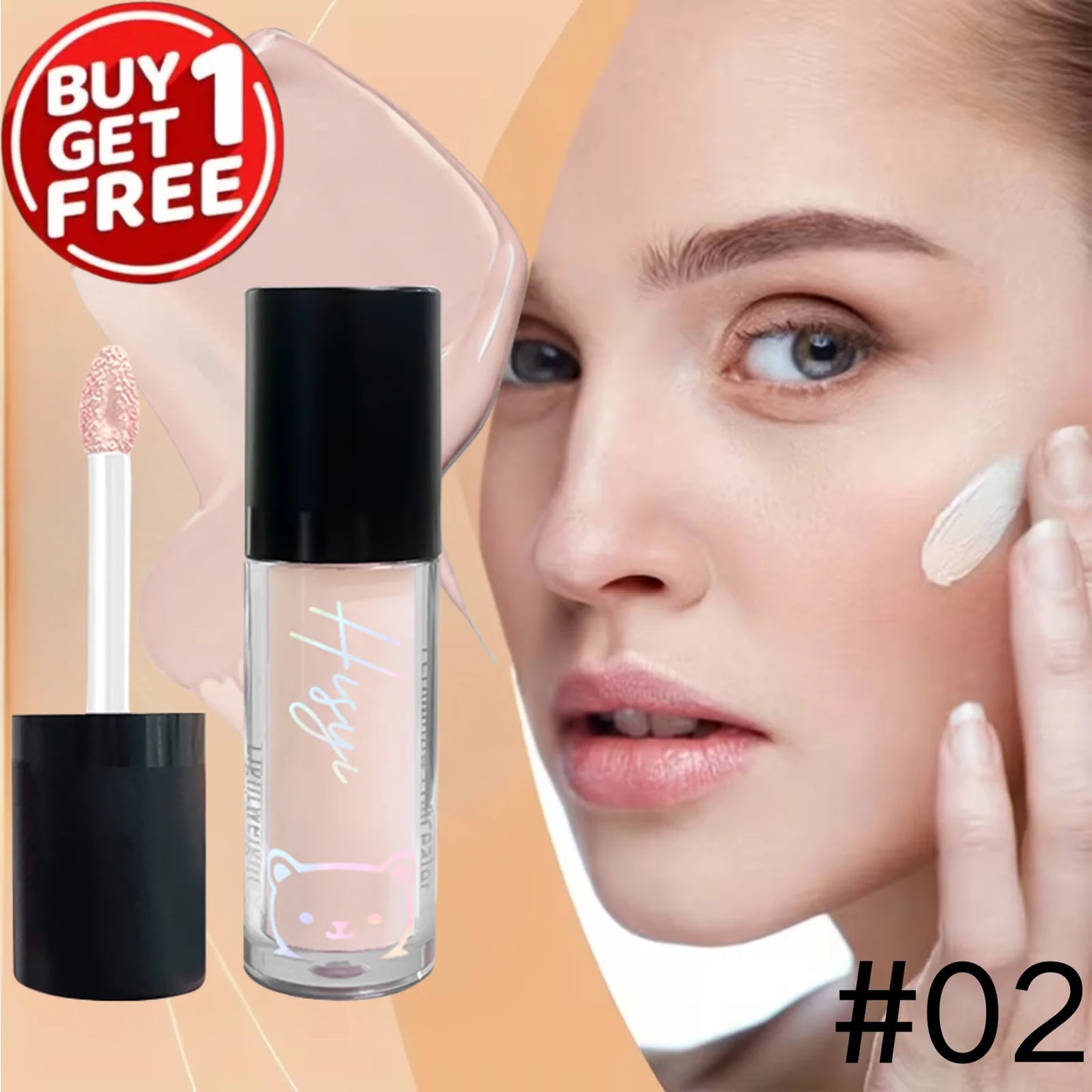 Matte Liquid Concealer Makeup Set - Long-Lasting Buildable Coverage for Contouring Dark Circles, Blemishes, Cheeks and Nose