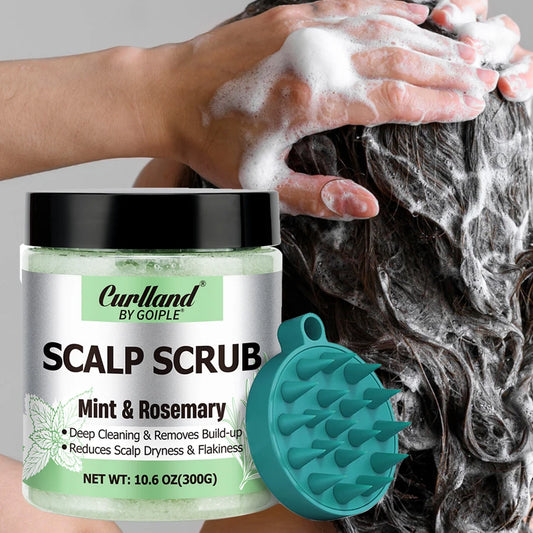 300g Rosemary Mint Scalp Scrub Deep Cleansing Refreshing Shampoo Oil Control or Hair Scalp Massager Care Products for Itchy Scal