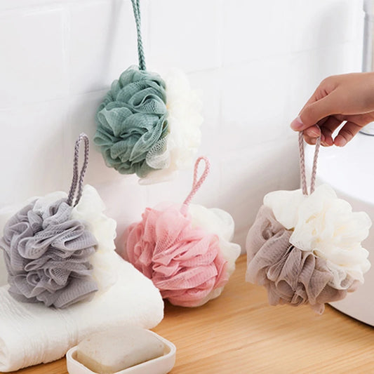 Shower Loofah Bath Sponge, Shower Pouf Balls for Body Wash, 45G Loofah Exfoliating Body Scrubber Mesh Shower Puff for Men Women