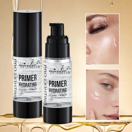 Hydrating 2-in-1 Makeup Primer - Moisturizing & Brightening, Long-Lasting Dewy Finish, Natural Look Gel for Smooth Application