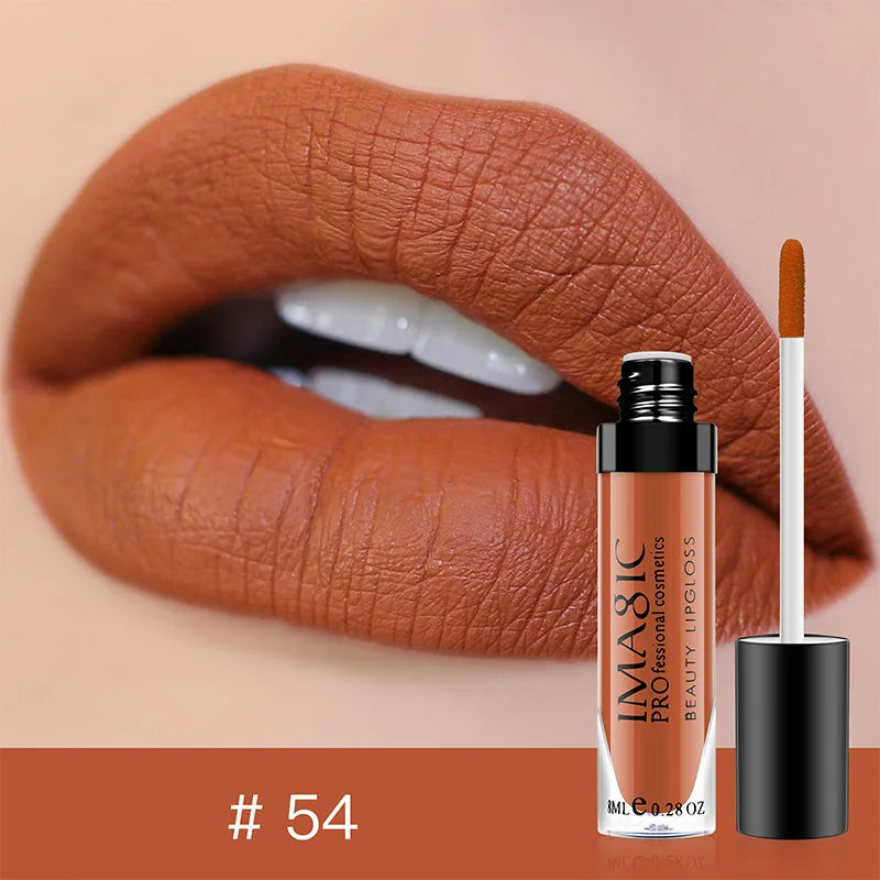 IMAGIC 1pcs matte Sexy 28 color Matte Lipstick lipgloss Waterproof Long Lasting Gloss Beauty makeup lip gloss fashion lip