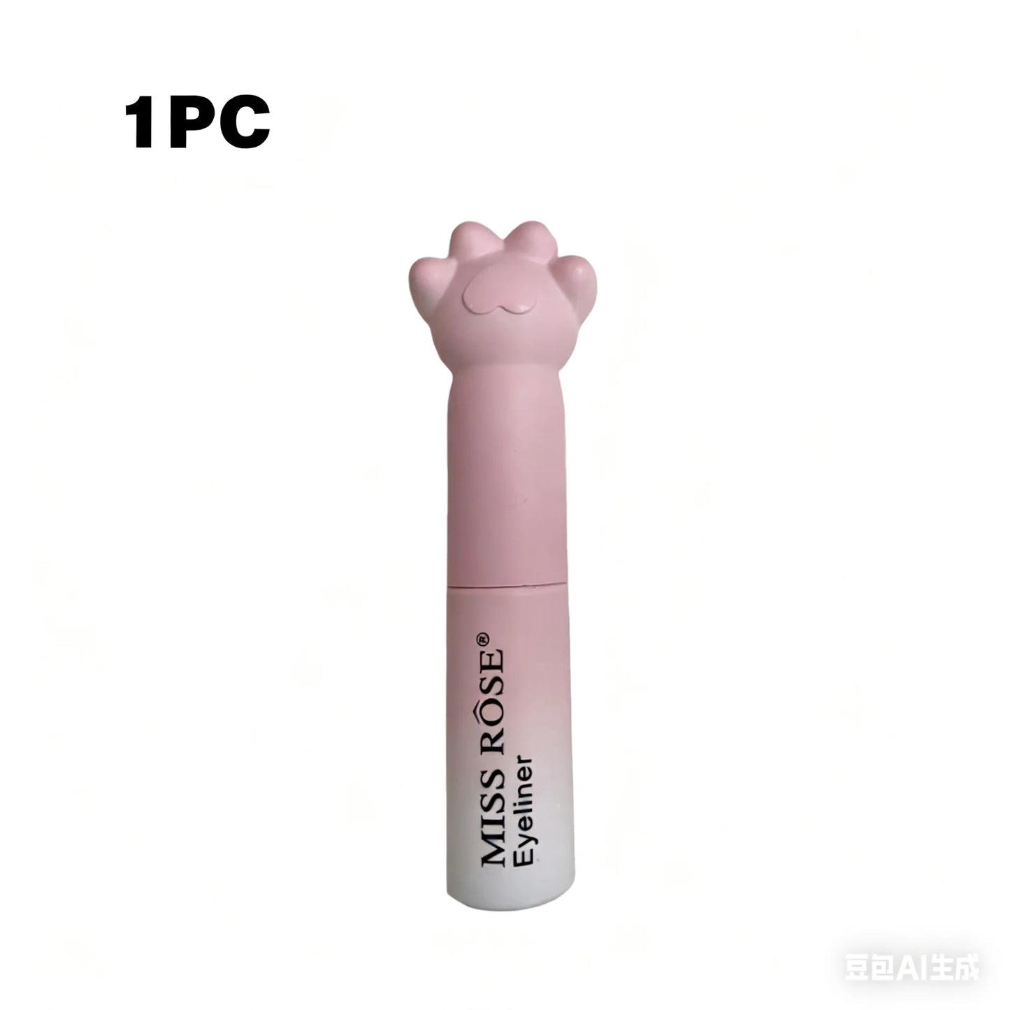 Pink Cat Paw Black Liquid Eyeliner Pen Fast Drying Long-lasting Smudge Proof Makeup Holding Premium Eye Liner Pen Eye Cosmetics