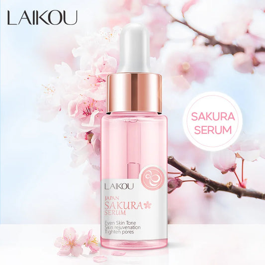 LAIKOU Sakura Face Essence Anti Wrinkle Serum Shrink Pores Anti-Aging Moisturizing Dry Skin Care 17ml or 30ml