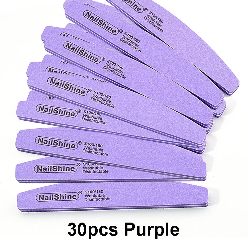 10/30pcs Double-sided Nail File Block Colorful Sponge Nail Polish Buffing Sanding Buffer Strip Polishing Pedicure Manicure Tool