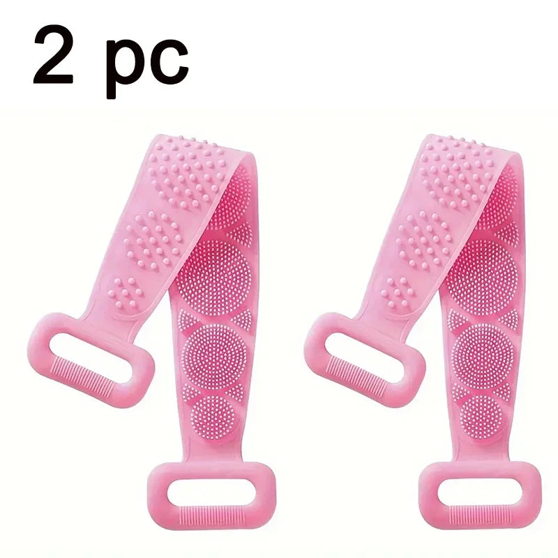Body Silicone Brush Scrub Body Exfoliating Sponge Brush Bathroom Shower Back Brush Bath Scrub Clean Tool Stain Removal Bath Belt