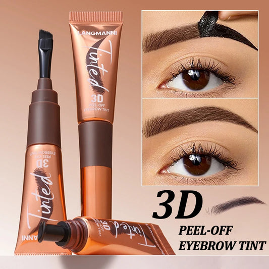 Semi-Permanent Tattoo Peel Off Eyebrow Gel Tint Cosmetics Waterproof Transfer-Proof Eyebrow Cream for Fuller Looking Brows
