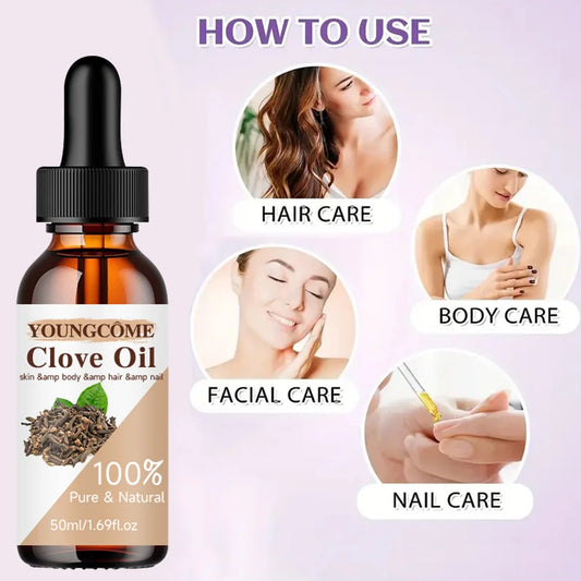 Clove essential oilimproves skin elasticity shine facial care Moisturizing Repair Anti-aging helps keep skin hydrated