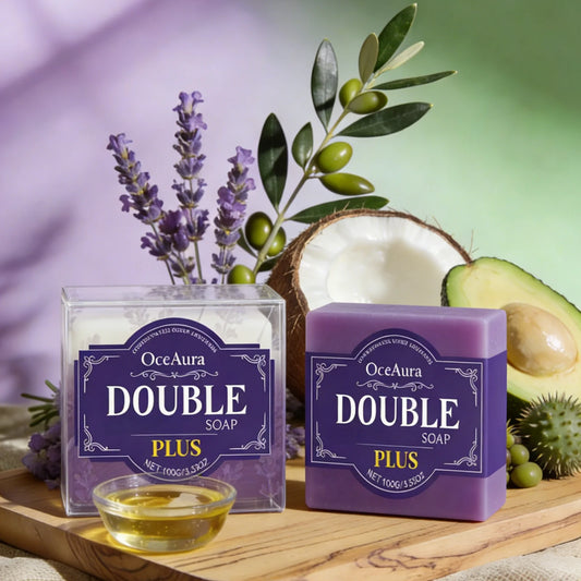 OceAura Lavender Soap Bar Lighten Skin Brightening Products Full Body Cleaning Even Skin Tone Olive Oil Scented Bath Soaps 100g