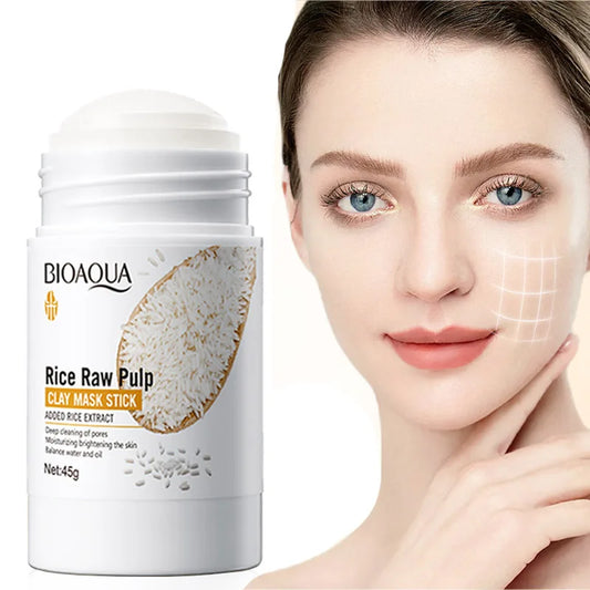 BIOAQUA White Rice Facial Masks Stick Moisturizing Remove Blackhead Whitening Anti-aging Face Mask Mud Clay Masks Skin Care