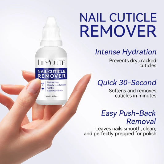 LILYCUTE 30ml Nail Cuticle Remover Quick Softening Gel For Nail Dead Skin Gentle Remover Manicure Care Easy Cuticle Cleaner Tool