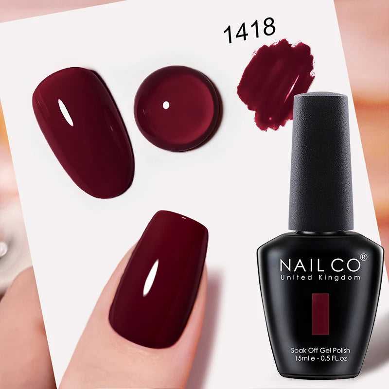 NAILCO 15ml Hema/TPO Free UV Gel Nail Polish Nail Art Manicure Nail Professionals Base Top Varnish Semi Permanent Vernis Nail