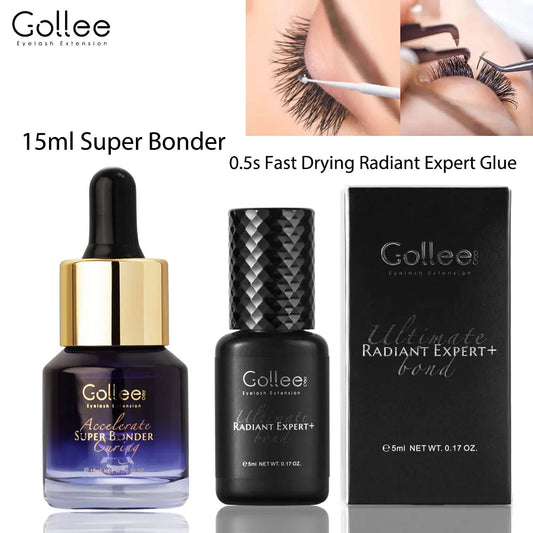 Gollee 0.5s Fast Dry Lash Extension Glue Pro Eyelashes Adhesive Glue Waterproof Grafting Eyelash Super Bonder for Salon Makeup