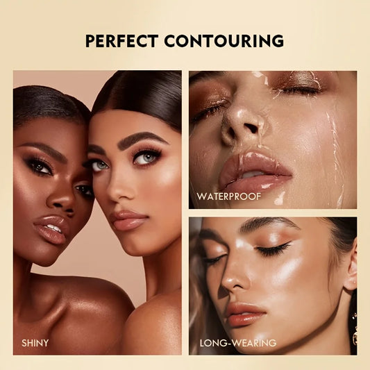 9 colors of liquid highlighter, waterproof and not easy to fade, multi-functional, cheeks & eyes & face & lips & body