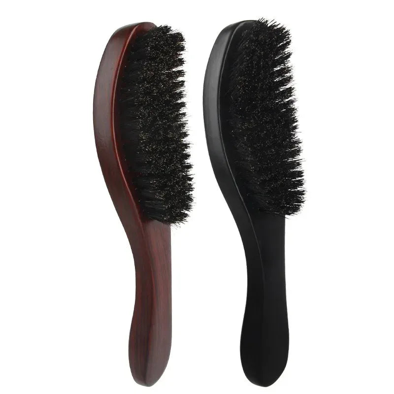 Slick Back Hair OR Beard Brush for Sleek Ponytail Bun & Smoothing Baby Hairs, Flyaways, Edge Control - Backcombing & Teasing