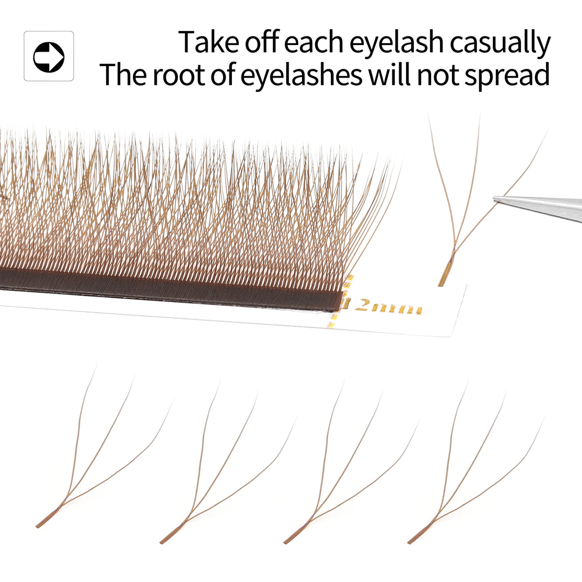 XIUSUZAKI Brown W Shaped 2D 3D 4D 5D YY Lashes Bloom Automatic Flowering Premade Fans Eyelashes Extensions Individual Lashes