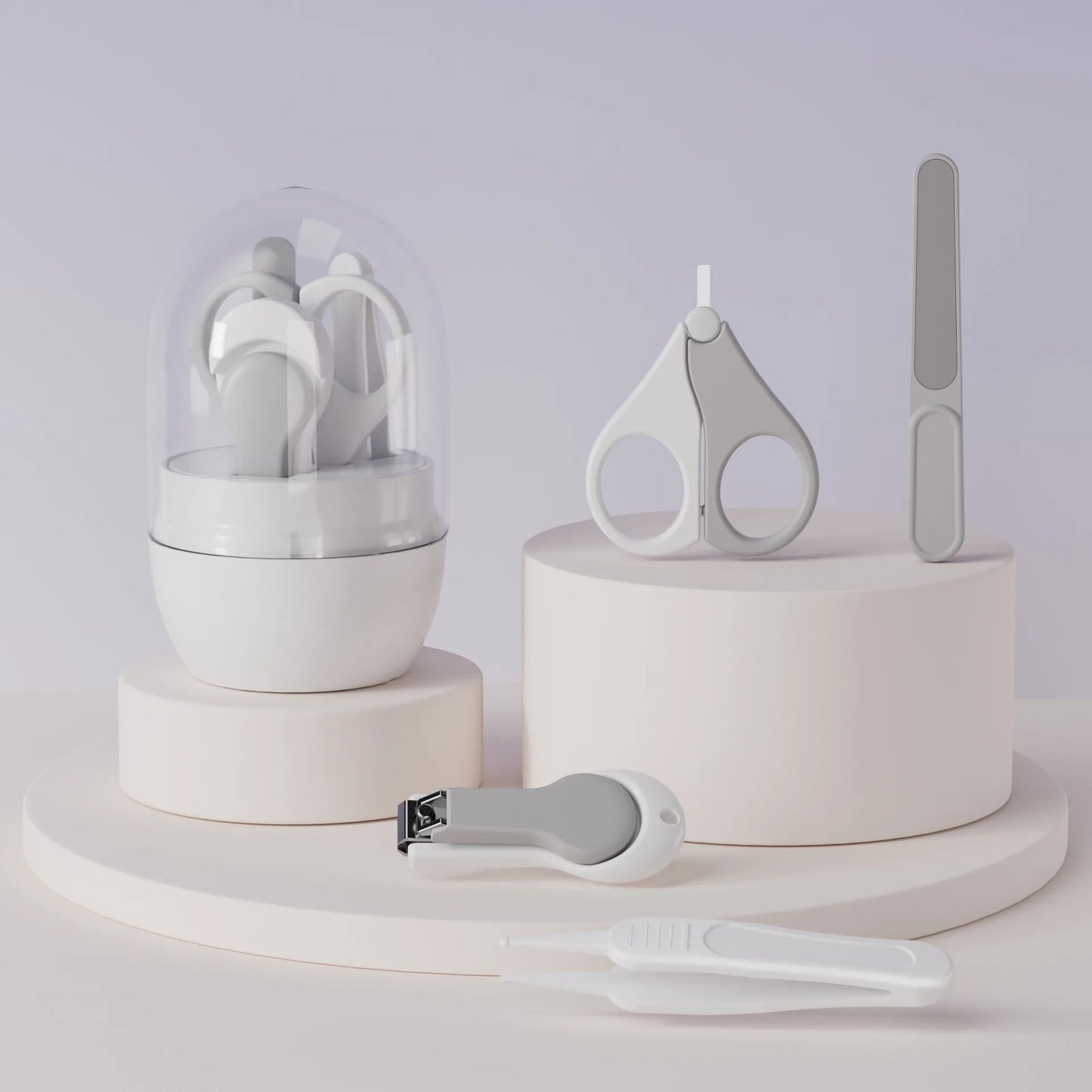 Newborn Baby Nail Scissor Baby Nail Care Tool Kid Safe Portable Nail Clipper Trimmer Tweezer with Box Children Manicure Kit