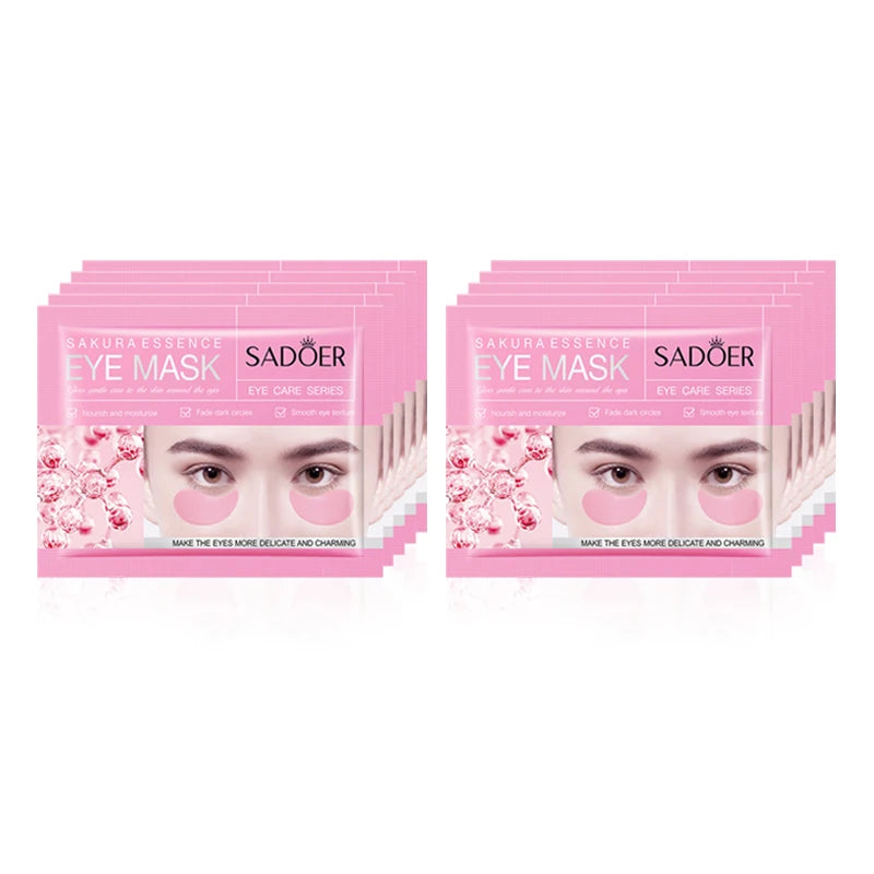 5/10/20 Pairs SADOER Crystal Collagen Eye Mask Anti Dark Circles Removal Eyes Bags Moisturizing Eye Patches for Eyes Skin Care