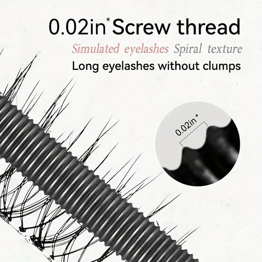Steel Tube Mascara-Special Spiral Brush, Waterproof Long-Lasting Silk Fiber Mascara, Keep Each Eyelash Curled for a Long Time Ma