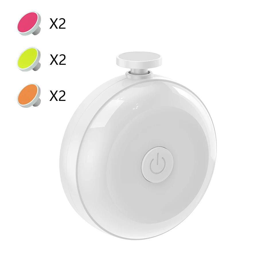 Baby Nail Trimmer Electric Baby Nail Clippers Safe Baby Nail File Kit with 3/6 Replacement Pads Trim Polish Grooming Kit