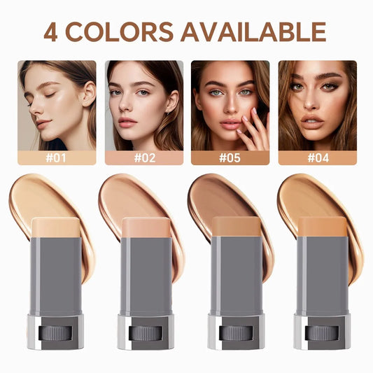 Stick Foundation Balm Serum Boosted Skin Tint Foundation Stick Smooth Plumper Hight Coverage Travel Bronze Foundation Stick Make