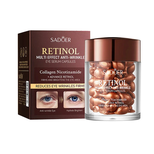 SADOER Retinol Eye Serum for Eyes skincare Anti Dark Circles Moisturizing Anti Wrinkle Nourishing Eye Cream Skin Care Products