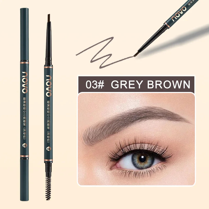 Eyebrow Pencil, Double-Ended, Long-Lasting And Waterproof, Suitable For All Eyebrow Shapes, With Smooth And Natural Effect