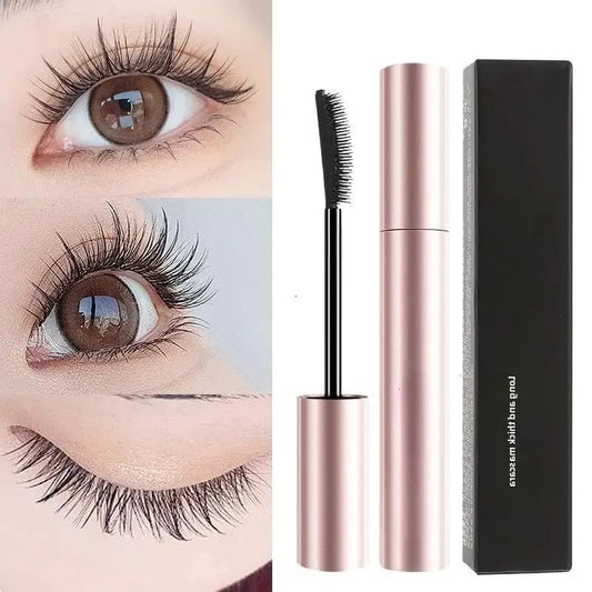 Silk Fiber Matte Mascara Makeup Ultra-Fine Brush Lengthens Eyelashes Waterproof Fast Dry Brown Black Curling Mascara Comestic