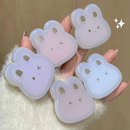 Water Light Cream Blush Matte Multi-purpose Highlight Cream Cute Rabbit Shape Blusher Pink Purple Cheek Tint Makeup Rouge Cream