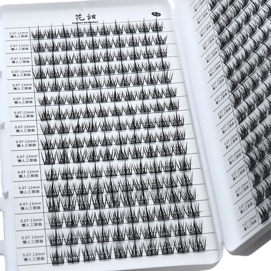 Lazy Trilogy Lash Book Mixed Length 7-13mm Lash Clusters D Curl Individual Cluster Lashes DIY Eyelash Extensions Large Capacity