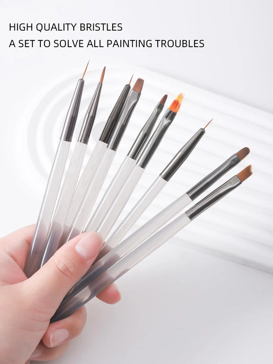 Nail Art Brushes Set, 14pcs Nail Design Painting Brushes, Professional Nail Art Design Brushes, Nail Fine Liner Brushes