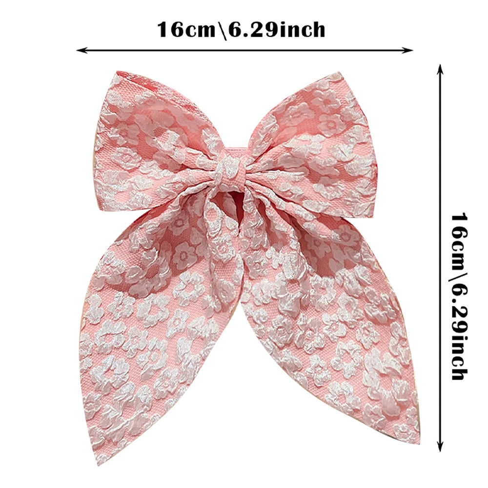9pcs Women's Sweet Butterfly Knot Hair Clips with Flower Print Decorations Perfect Fashionable Gift for Daily Outfits And Photog