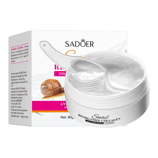 60pcs Snail Collagen Eye Mask Reduce Dark Circles Beauty Patches For Eye Skin Care Eye Bag Brightening Product
