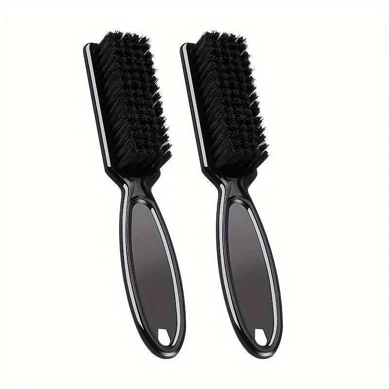 Soft Hair Cleaning Brush Set Barber Neck Duster with Plastic Handle Hairdressing Carving Shape Head Cleaning Tool
