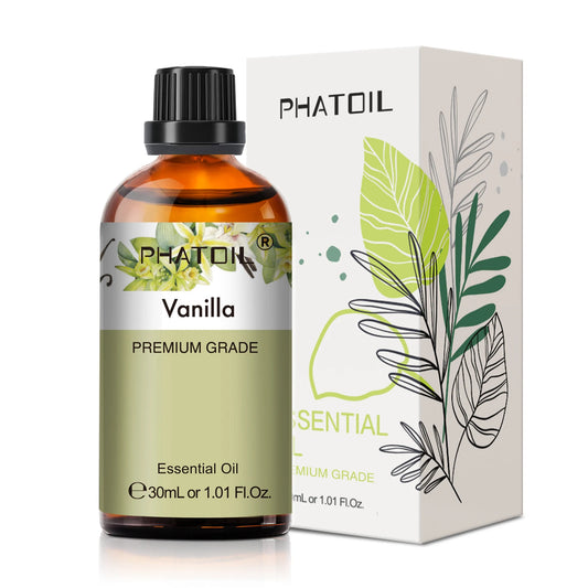 PHATOIL 30ml Lavender Peppermint Vanilla Tea tree Essential Oils for Aromatherapy Candle Making Natural Eucalyptus Aroma Oils