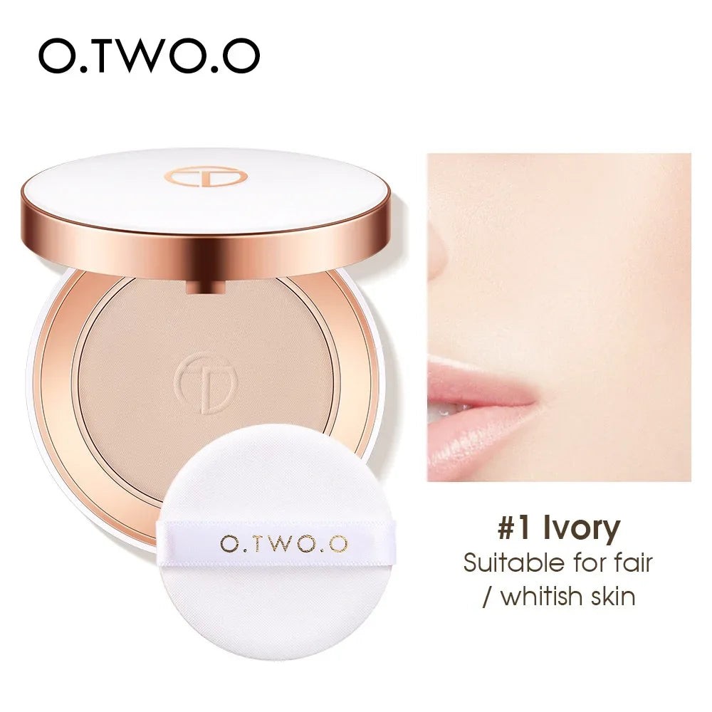 O. TWO. O Silky Soft Lightweight Setting Powder Concealing Pressed Finishing Powder Oil-Control, Brightening Face Powder