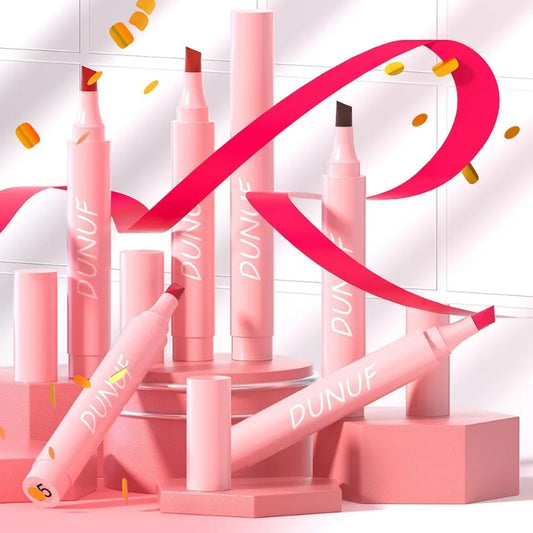 5 Color Long Lasting Lip Liner Lipstick Pencil Waterproof Velvet Matte Lipsticks Sexy Red Lip Contour Pencil 2in1 Lip Marker Pen