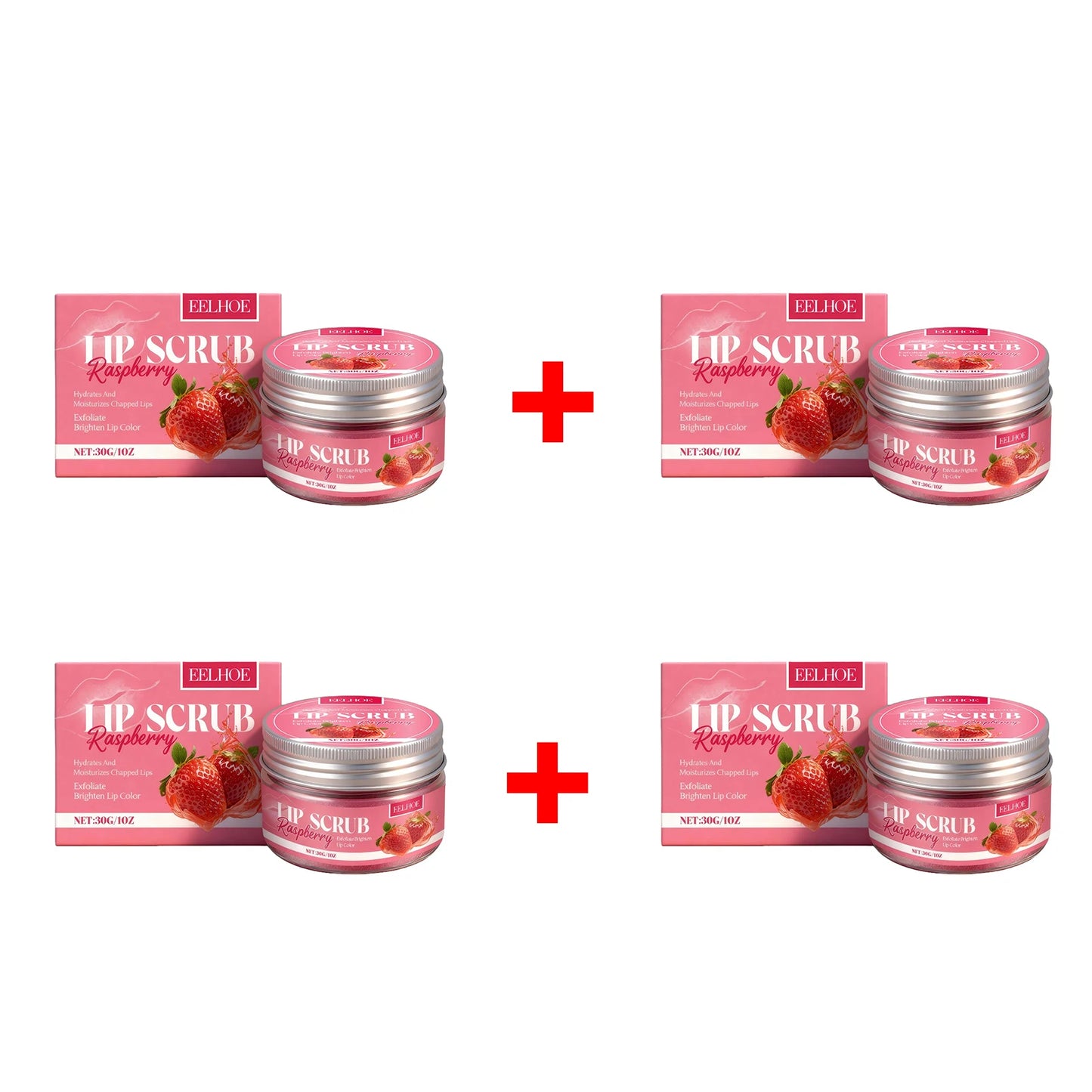 Strawberry Lip Scrub Exfoliating Preventing Drying Cracking Improve Dullness Remove Dead Skin Moisturizing Brightening Lip Care