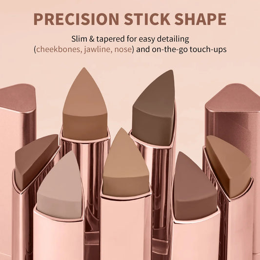 3D Bronzer Contour Stick Face Makeup Lasting Smooth Contour Bronzing & Contouring 2 IN 1 Creamy Bronze Stick Cosmetics 5 Colors
