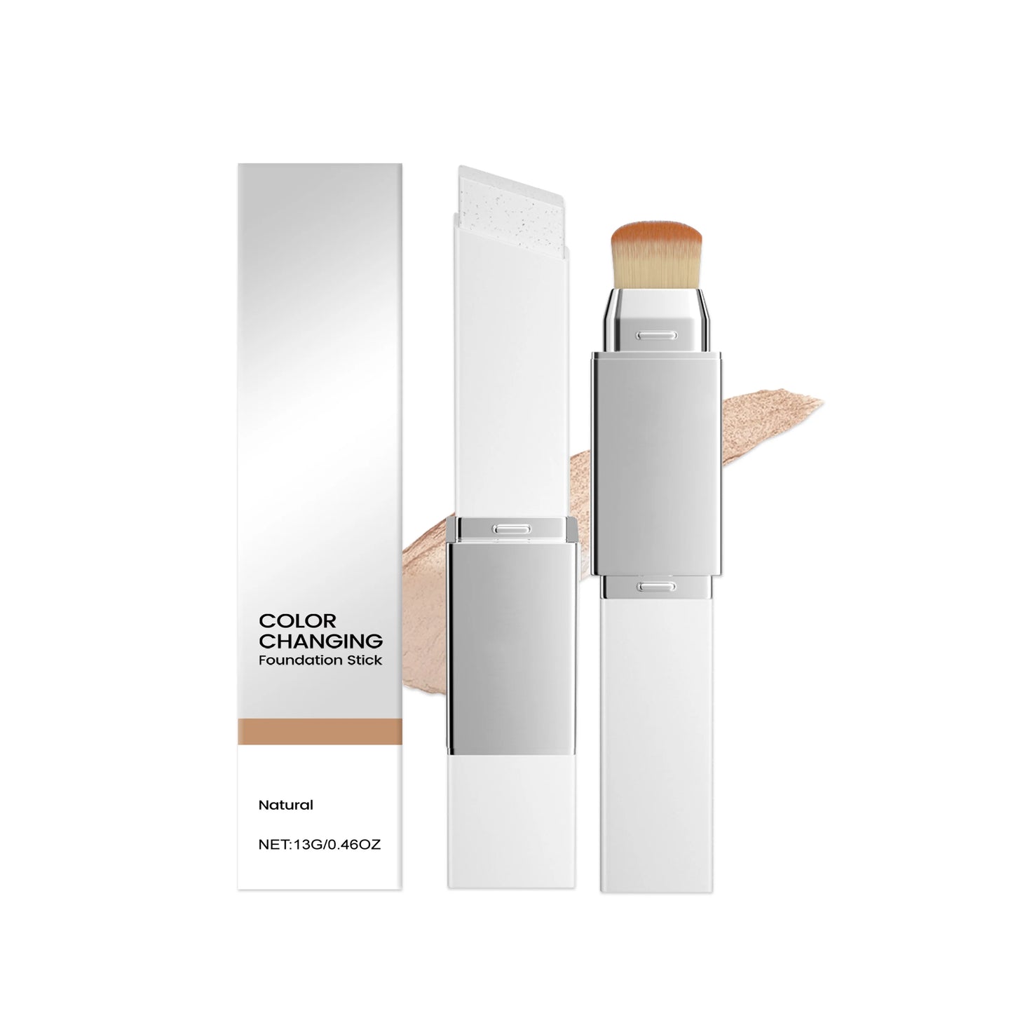 Color-changing 2-in-1 Makeup Foundation Stick Moisturizing Lightweight Brighten Matte Base Makeup Foundation Concealer Makeup